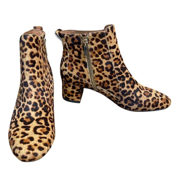 Jack Rogers Shoes - NEW Jack Rogers Berkley Booties Leopard Calf Hair Ankle Boots Size 7